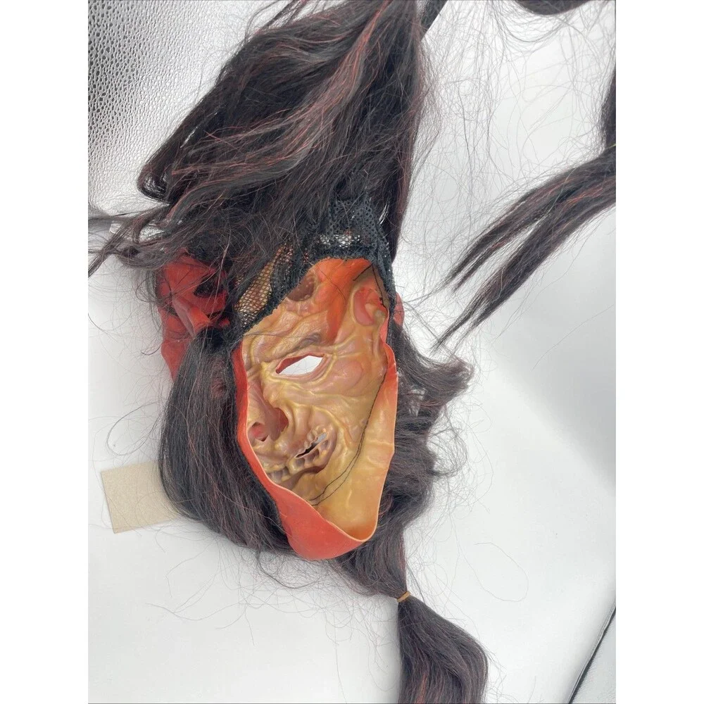 NWT Halloween VTG Kmart Totally Ghoul Super Hair Mask Devil Satan Scary